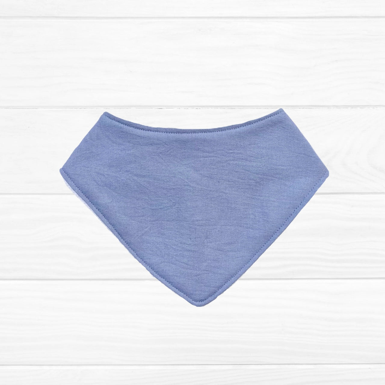 Babero bandana lino azul piedra