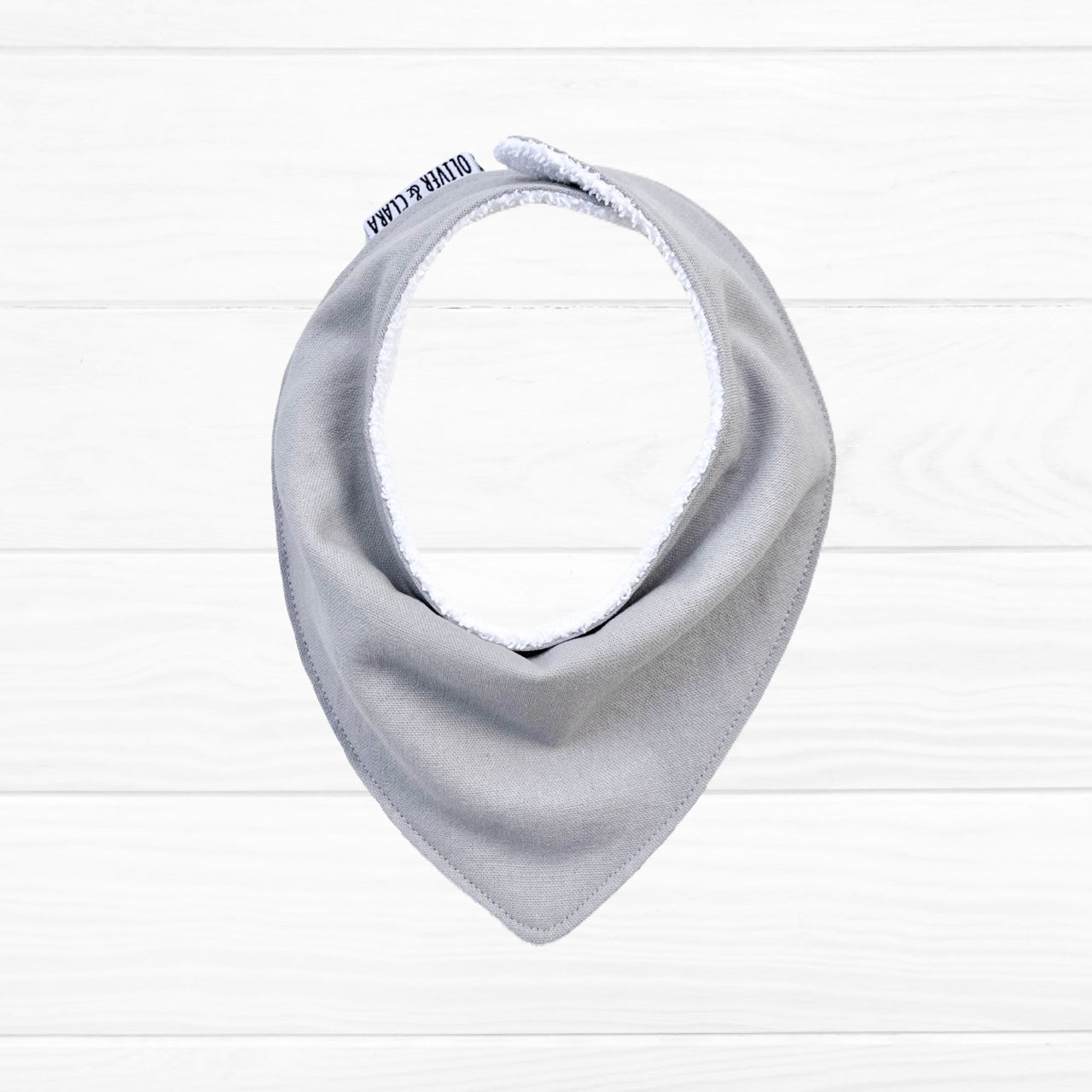 Babero bandana lino gris