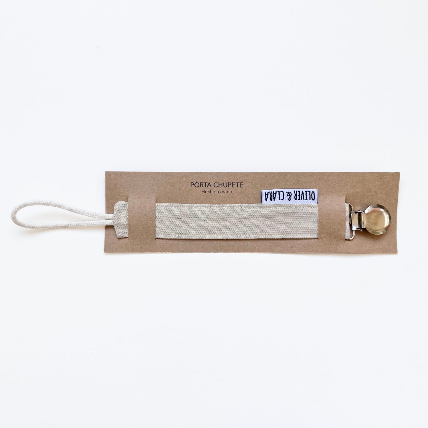 Portachupete lino beige