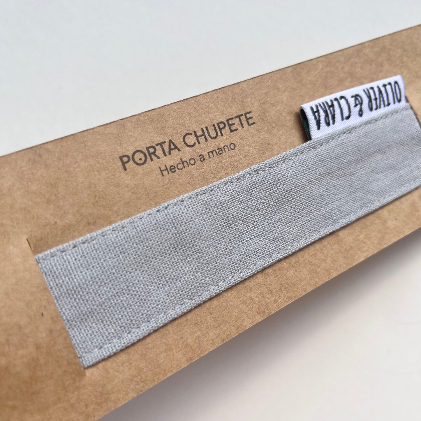 Portachupete lino gris