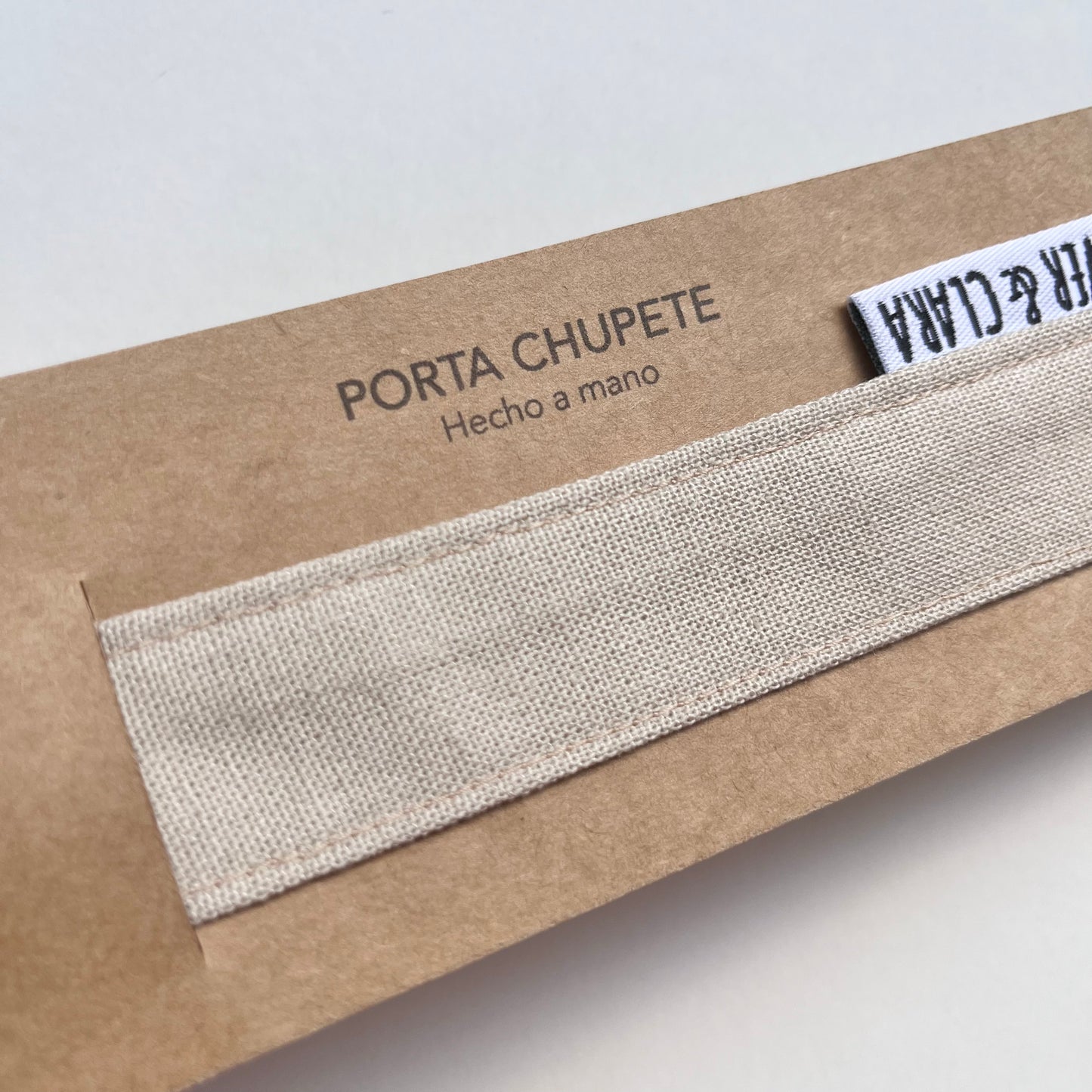 Portachupete lino beige