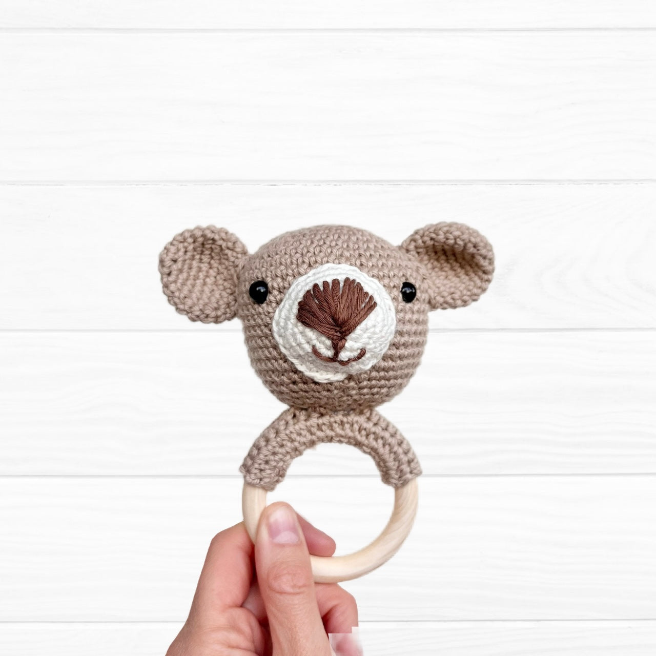Sonajero amigurumi osito
