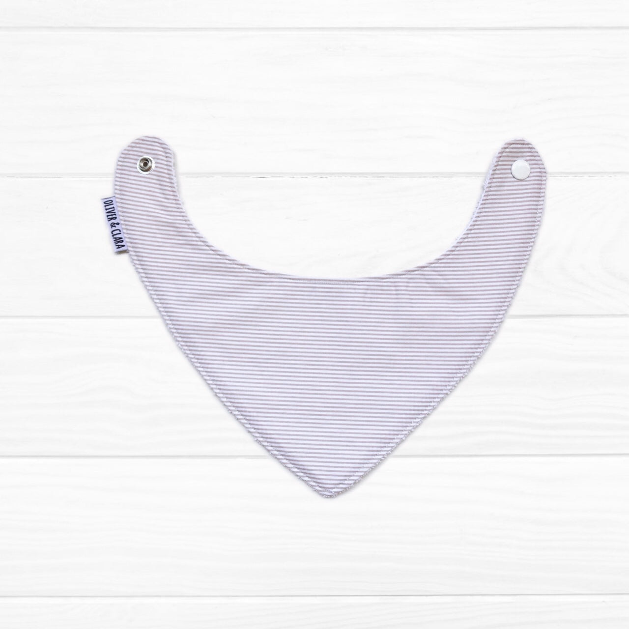 Babero bandana Listado beige