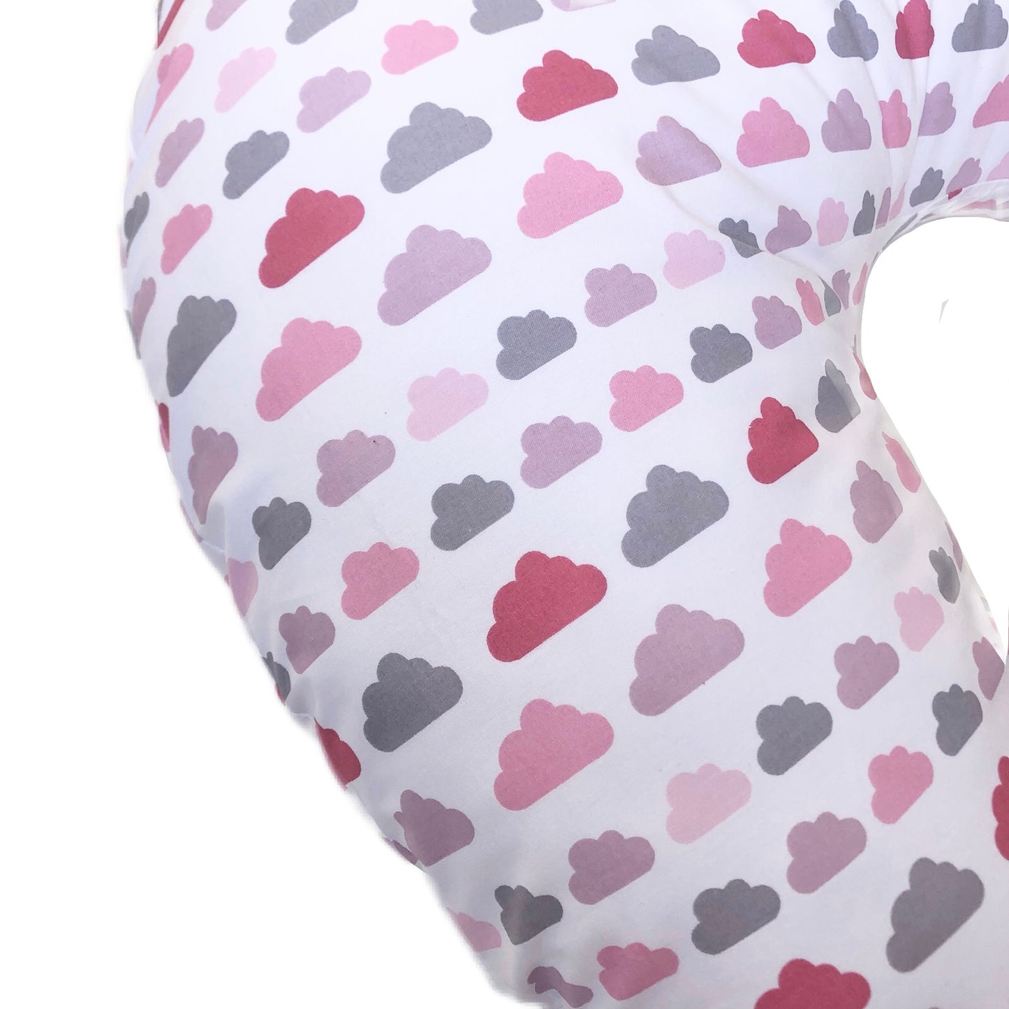 Cojín de lactancia nubecitas rosa