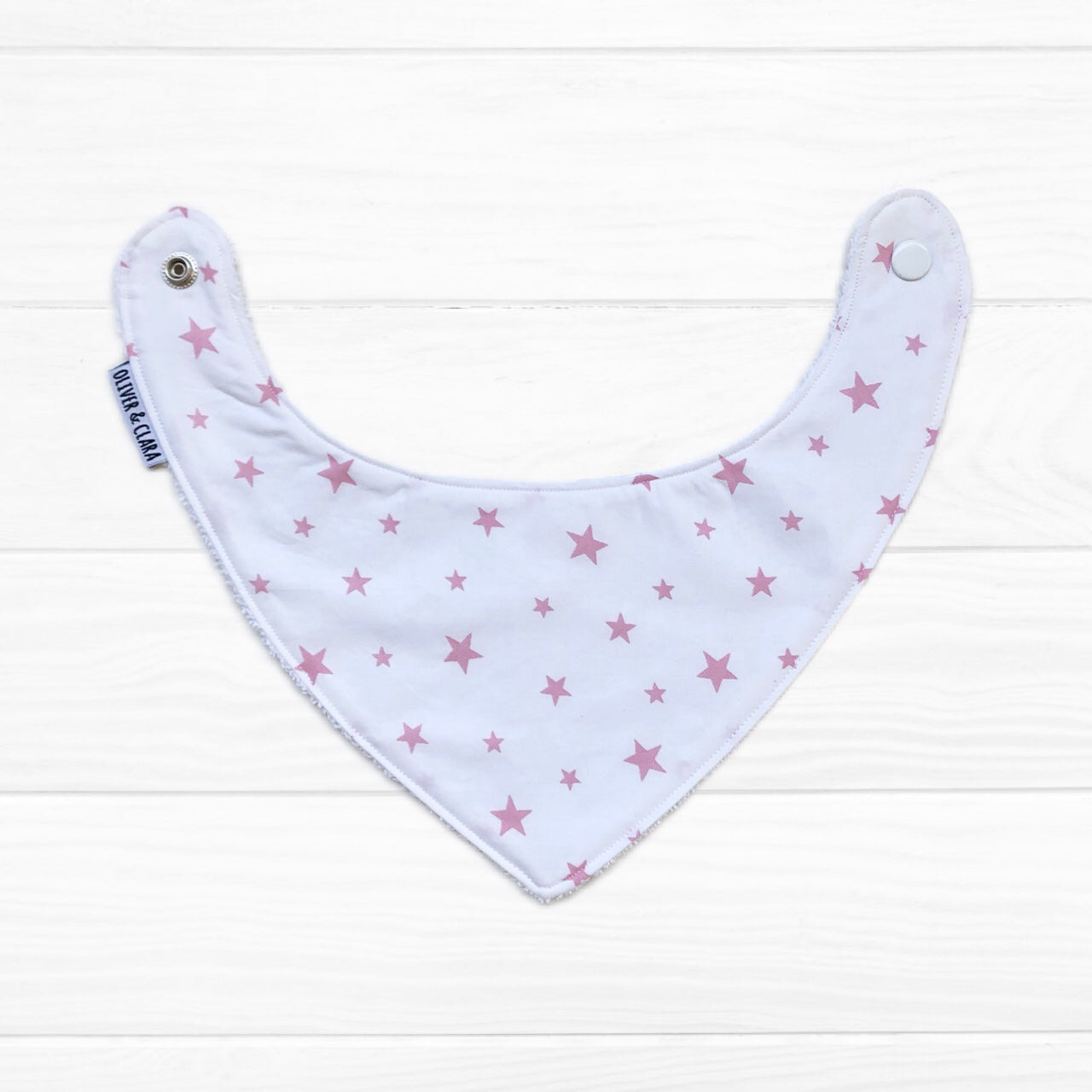 Babero bandana Estrellas rosadas
