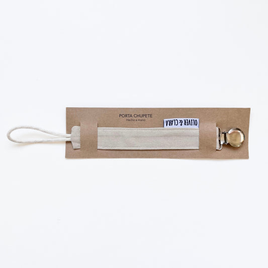 Portachupete lino beige