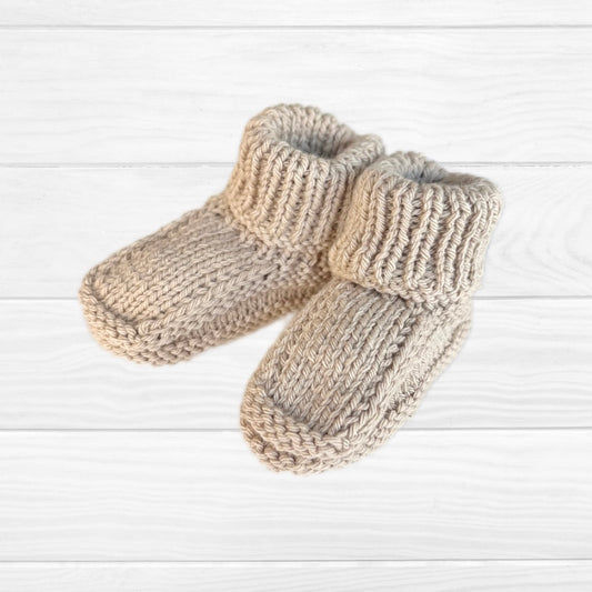 Escarpines 6 meses beige
