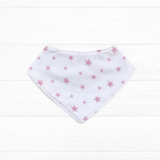 Babero bandana Estrellas rosadas