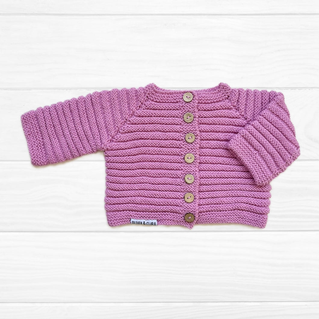 Chaleco 6 meses malva