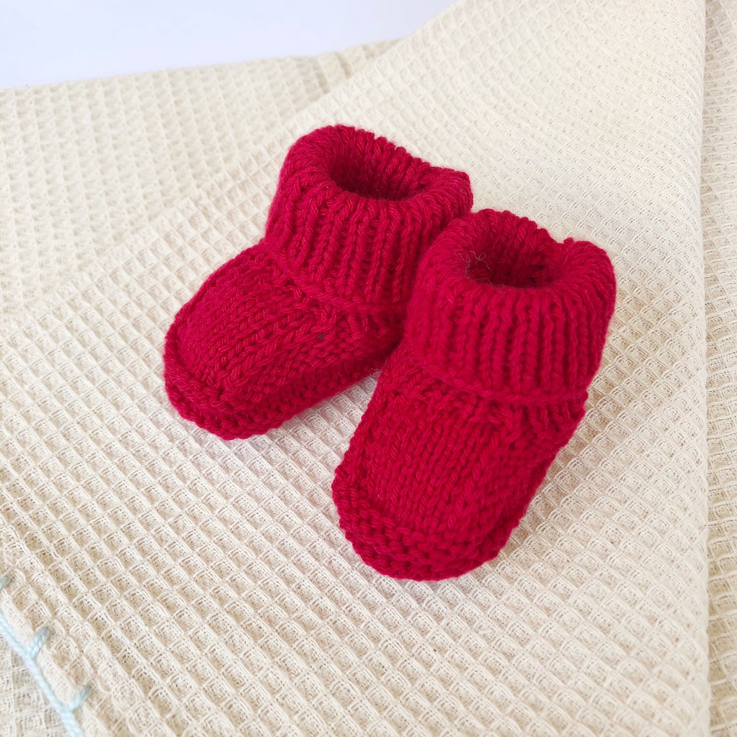 Escarpines 3 meses rojo