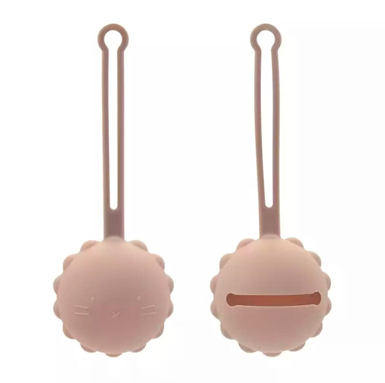Contenedor portátil para chupete • Rosa