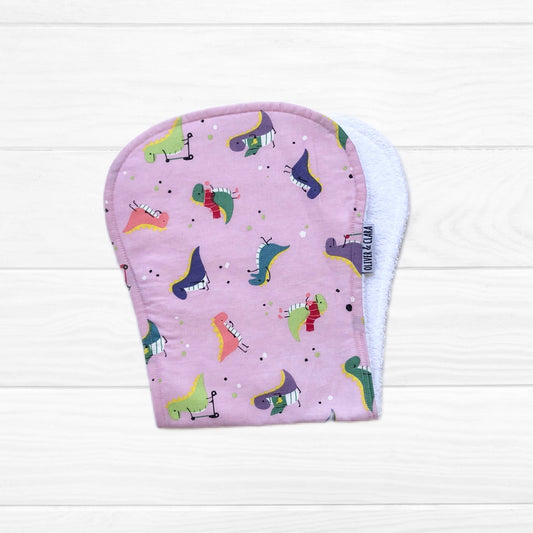 Baby burp Dino rosado
