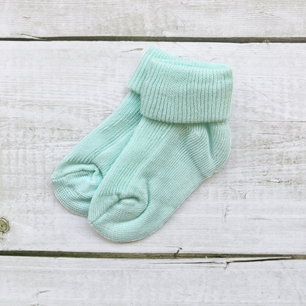 Calcetines menta 0 a 6 meses
