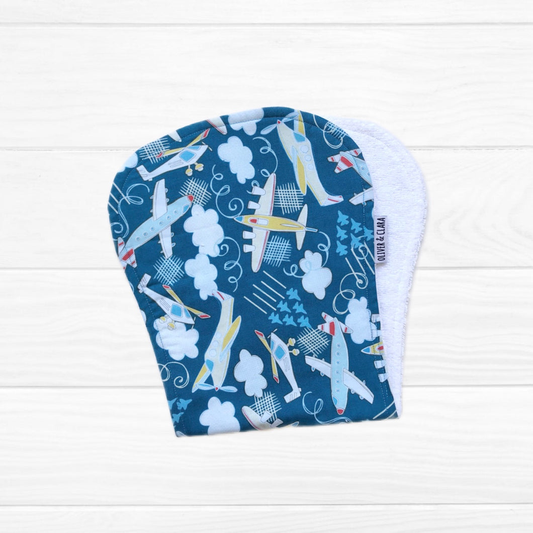 Baby burp aviones azul